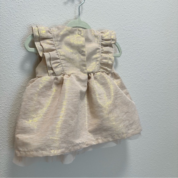4/$20 Cat & Jack Gold Dress 3-6M - Picture 6 of 9